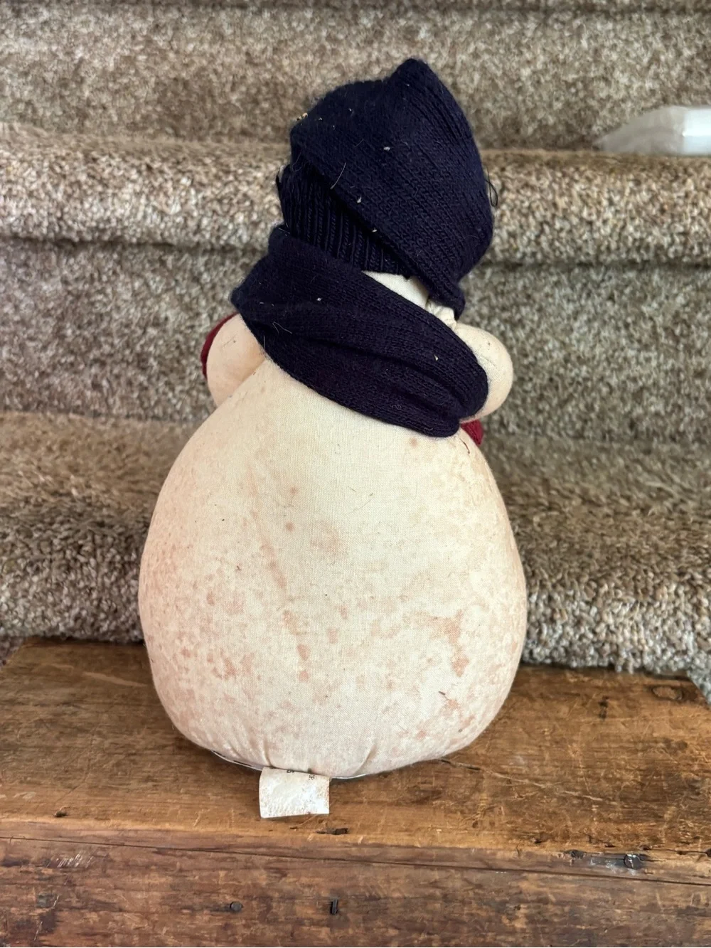 Plush 'Byrrr' Snowman Accent - Maroon Mittens & Navy Hat